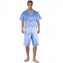 REMIXX Herren Satin Pyjama Kurz Zweiteiliger Schlafanzug (2 2er Sets)